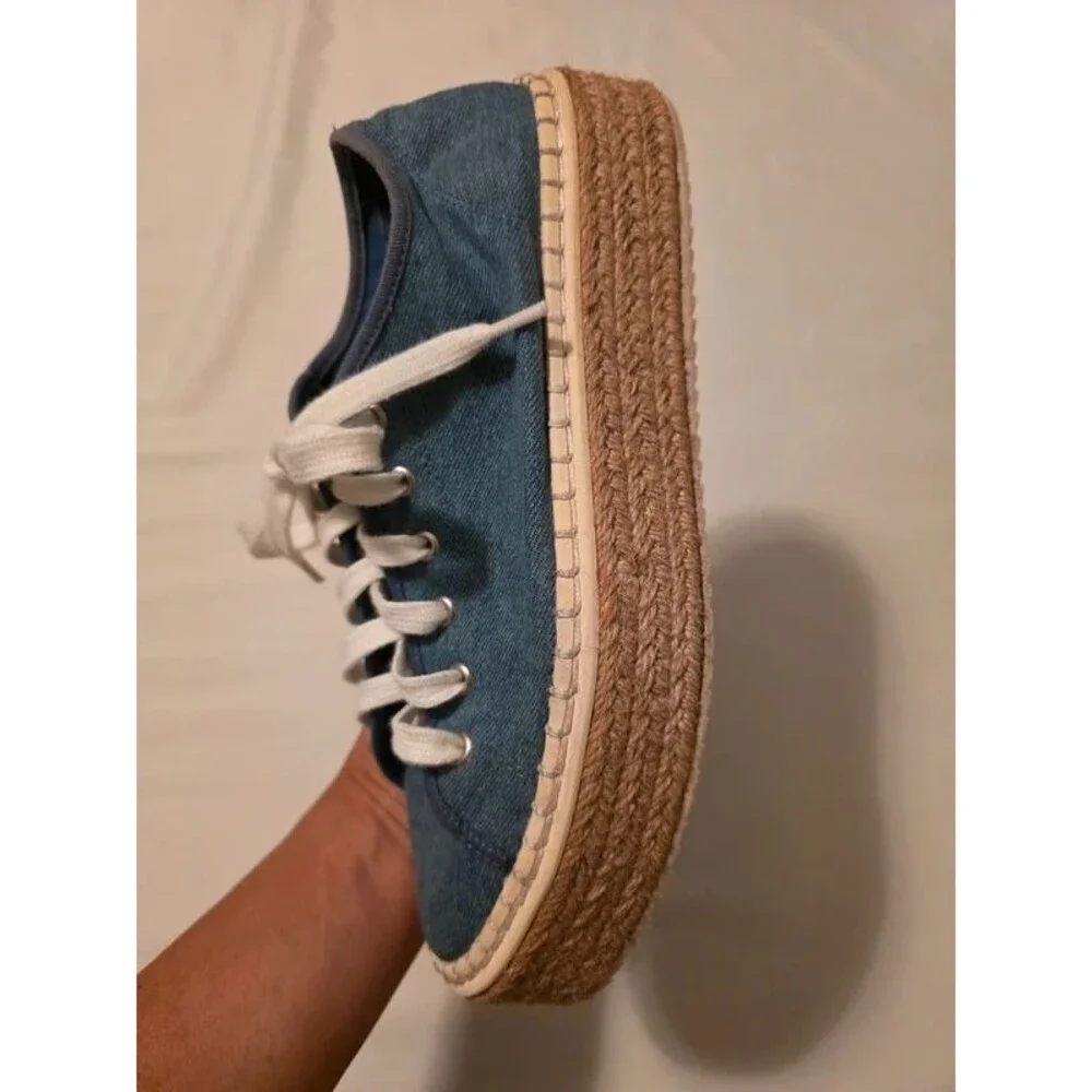 H&M Denim Espadrille Platform Sneakers EU 38 US 7.5